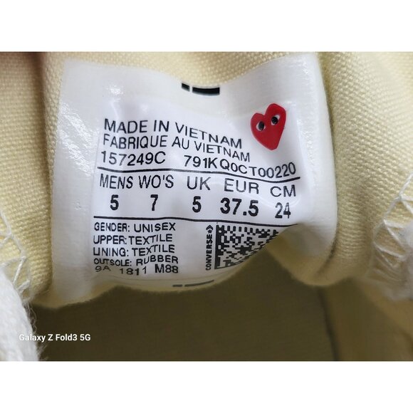 Converse All Star 70 Low Sneakers M 5 W 7‎ Comme De Garcons Polka Dot Heart - Picture 8 of 9